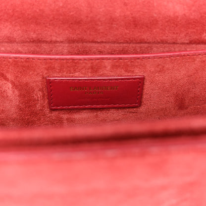 Saint Laurent Smooth Calfskin Suede Medium Bellechasse Red 7 of 12