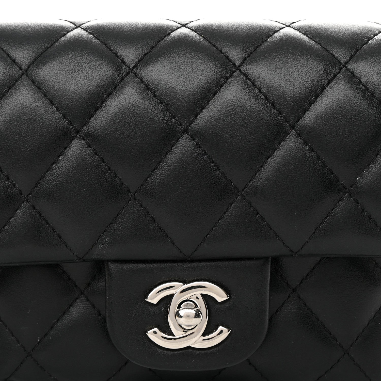 Chanel Calfskin Quilted CC Uniform Flap Belt Bag Black 9 of 16