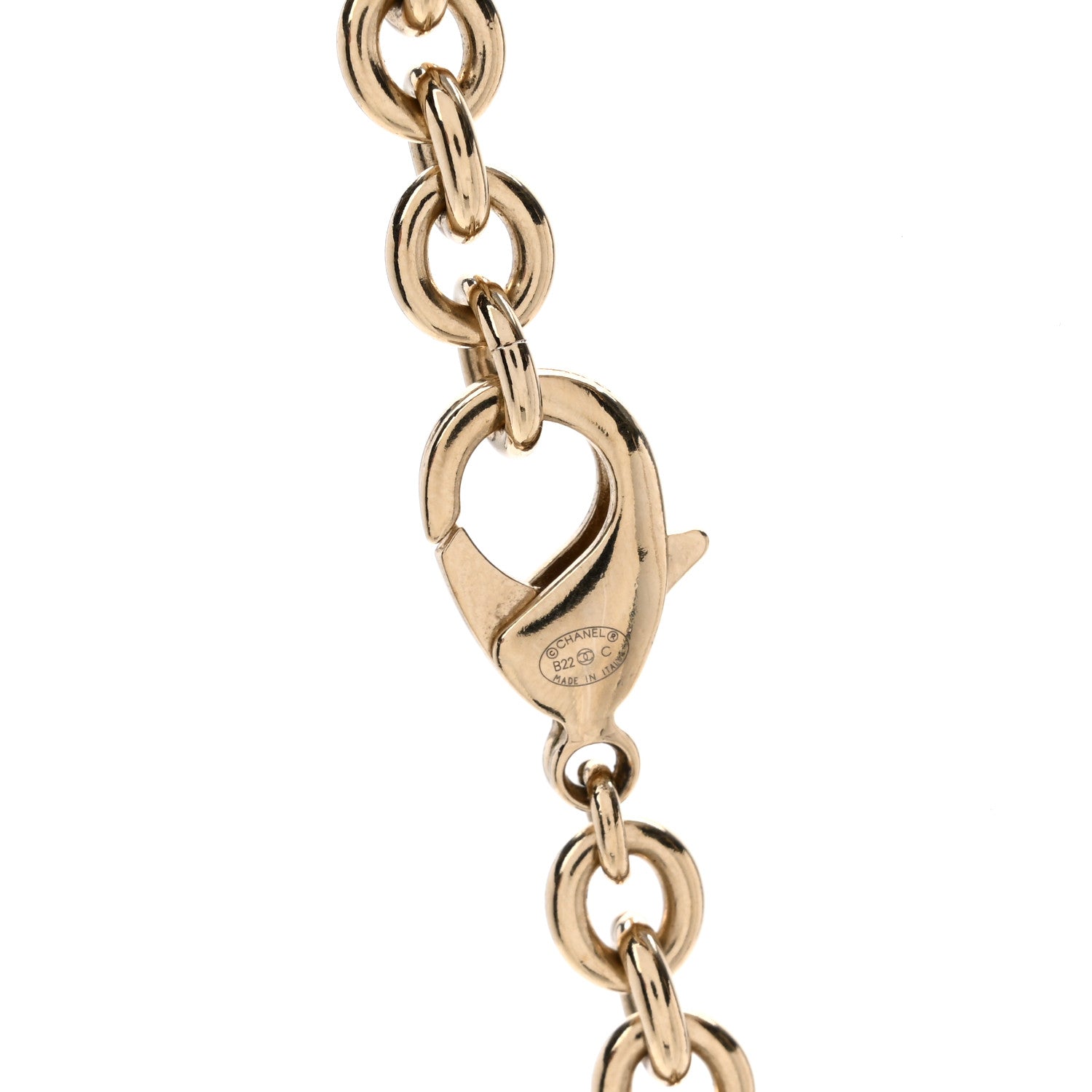 Chanel Metal CC Heart Locket Necklace Gold 4 of 4