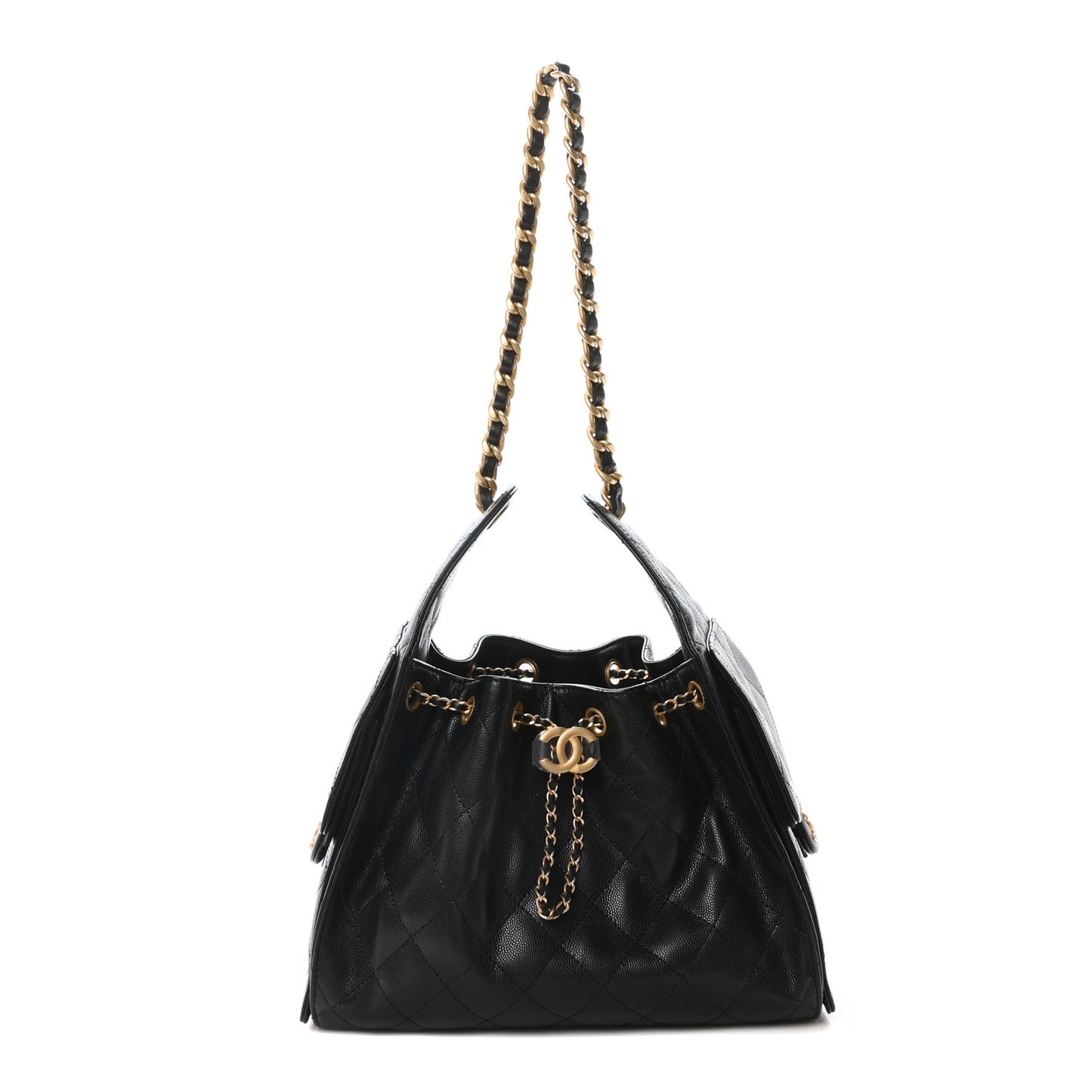 Caviar Quilted Small Chanel 25 Handbag Black