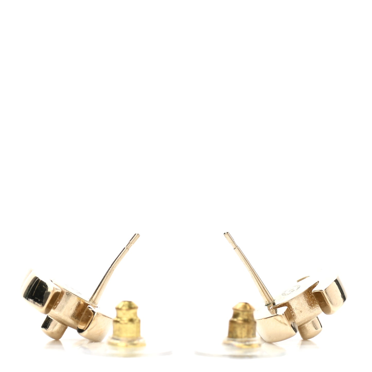 Metal CC Turnlock Earrings Gold