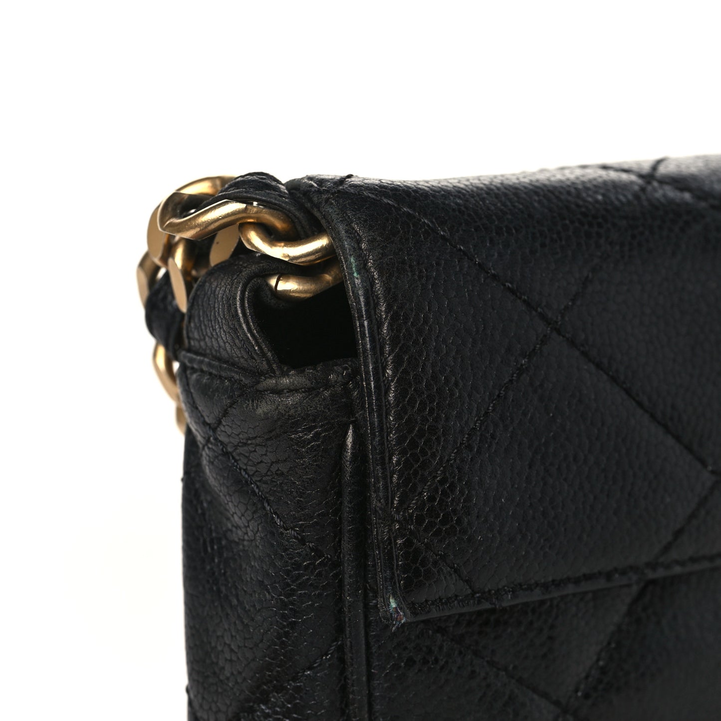 Caviar Quilted Medium Single Flap Black