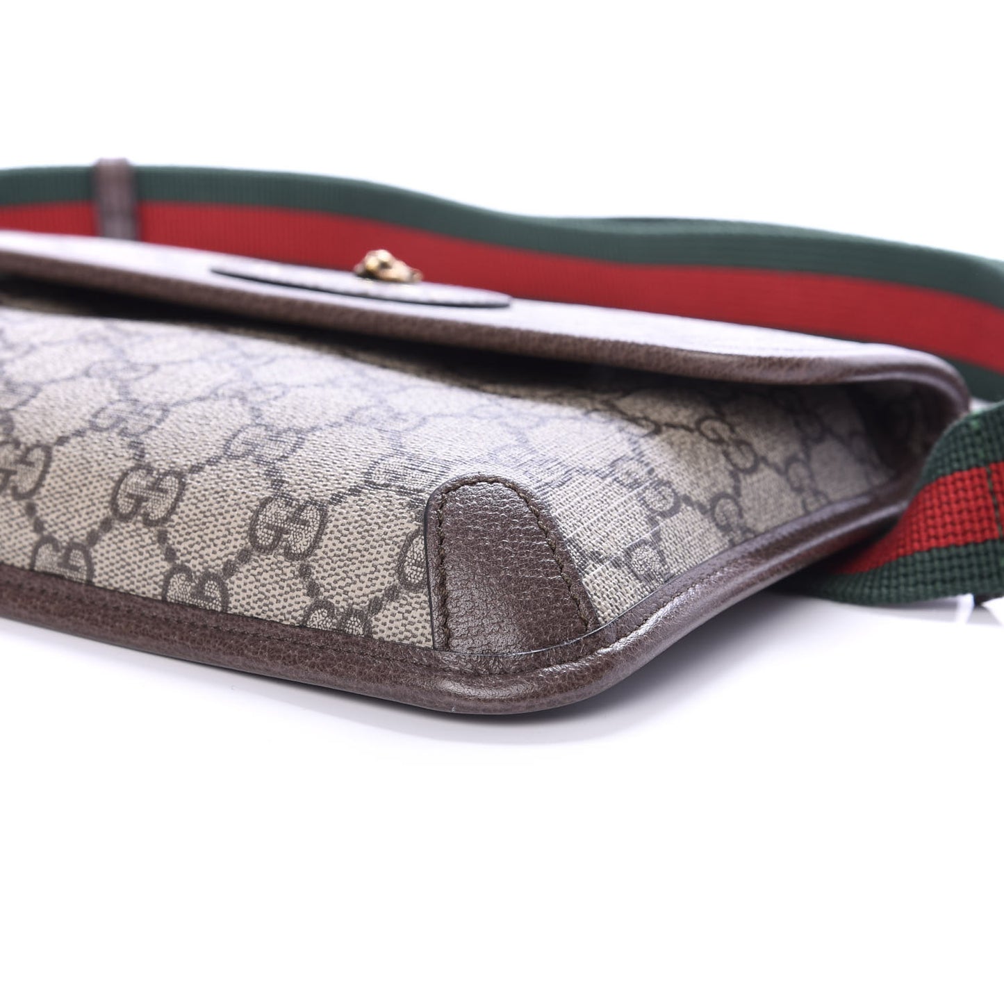 GG Supreme Monogram Neo Vintage Web Belt Bag Brown