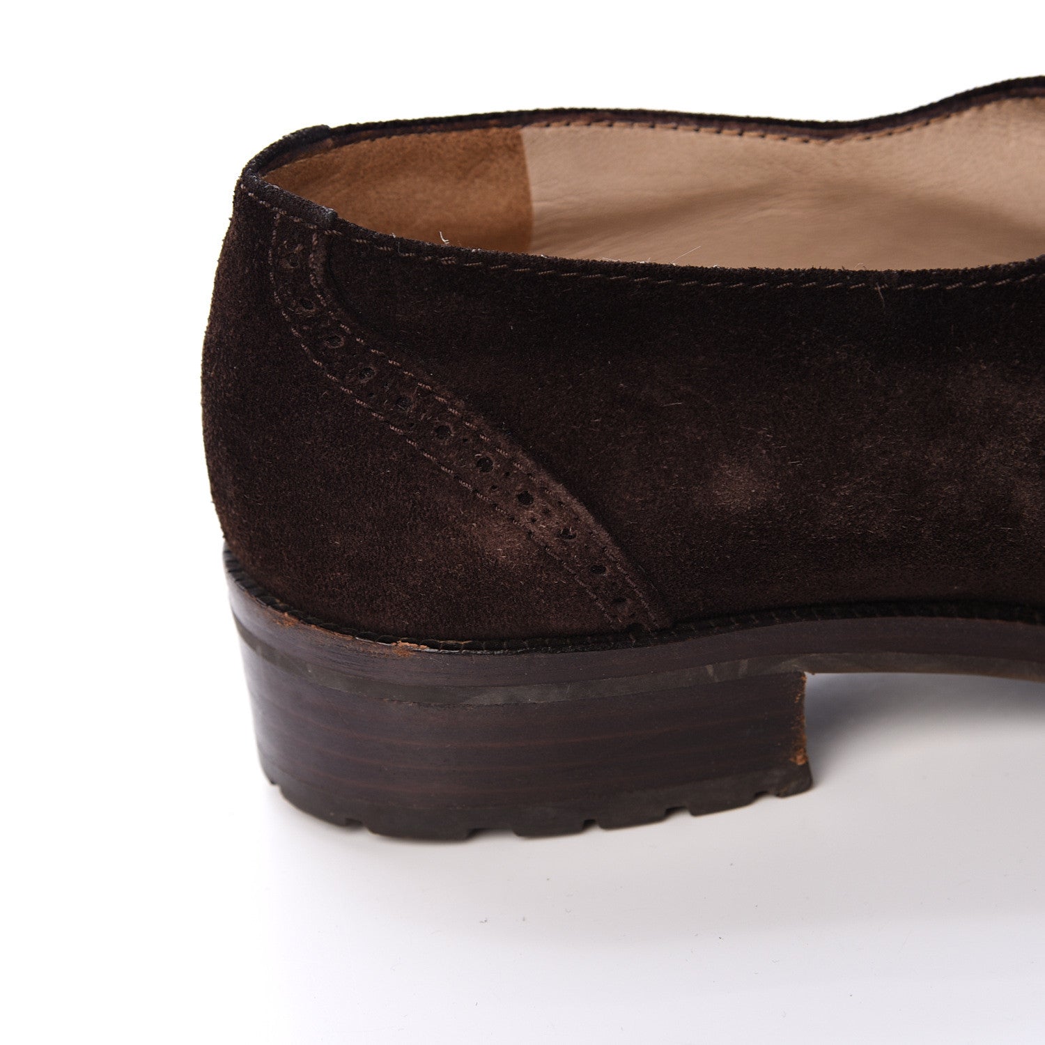 Chanel Suede CC Lace Up Oxford 38 Brown 10 of 12