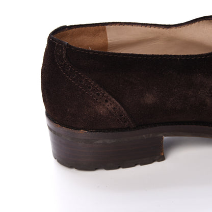 Chanel Suede CC Lace Up Oxford 38 Brown 10 of 12