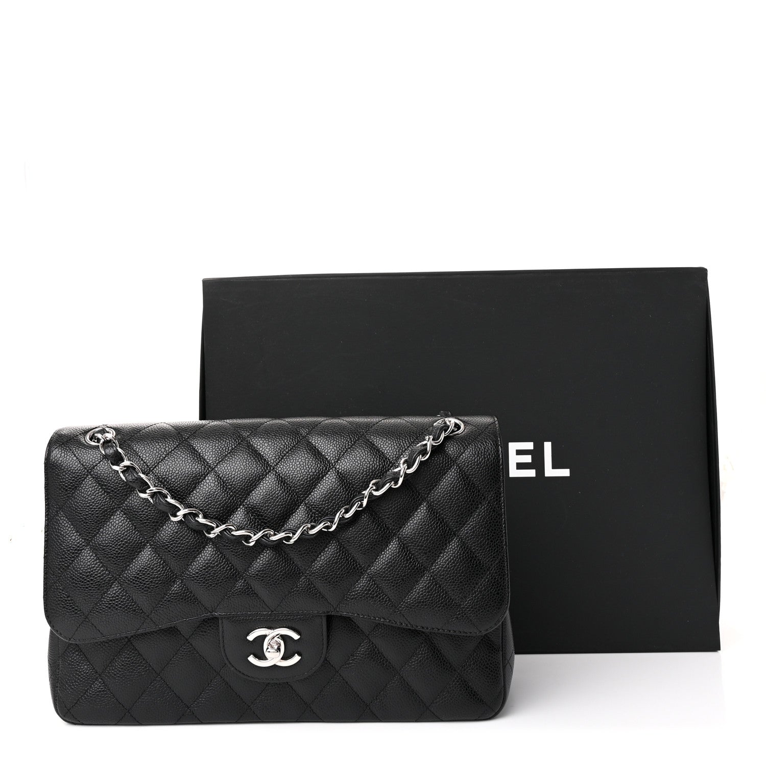 Chanel Caviar Quilted Jumbo Double Flap Black 12 of 12