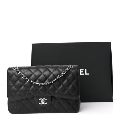 Chanel Caviar Quilted Jumbo Double Flap Black 12 of 12
