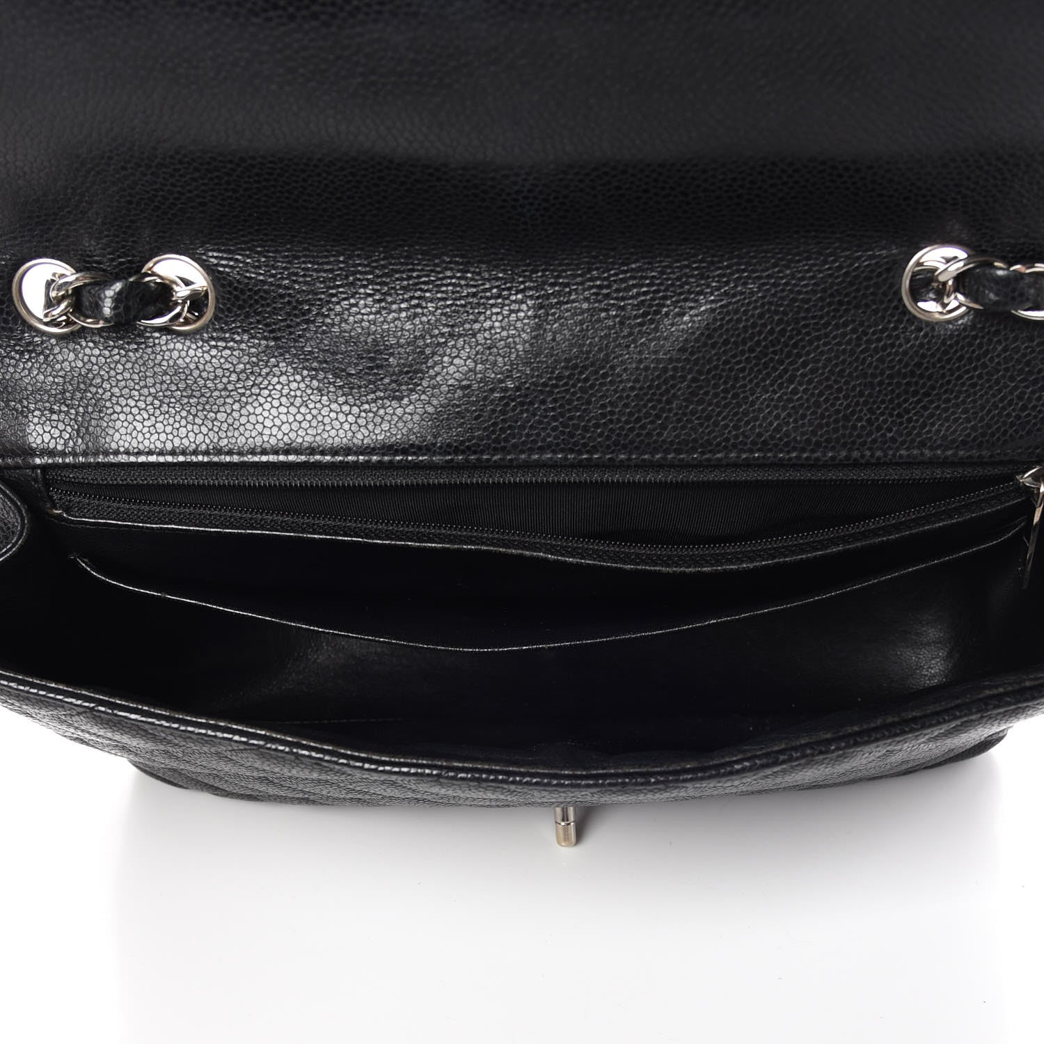 Chanel Caviar Quilted Jumbo Single Flap Black 5 of 15
