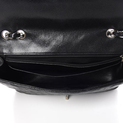Chanel Caviar Quilted Jumbo Single Flap Black 5 of 15