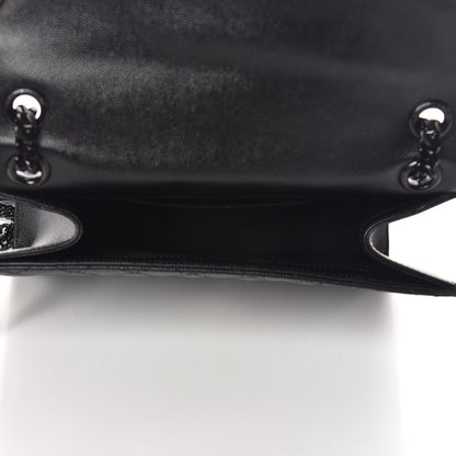 Saint Laurent Grain De Poudre Textured Mixed Matelasse Triquilt Medium Monogram Satchel Black 5 of 10