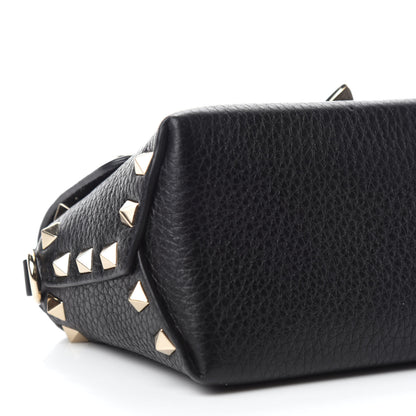 Valentino Garavani Pebbled Calfskin Mini Rockstud Crossbody Bag Black 6 of 10