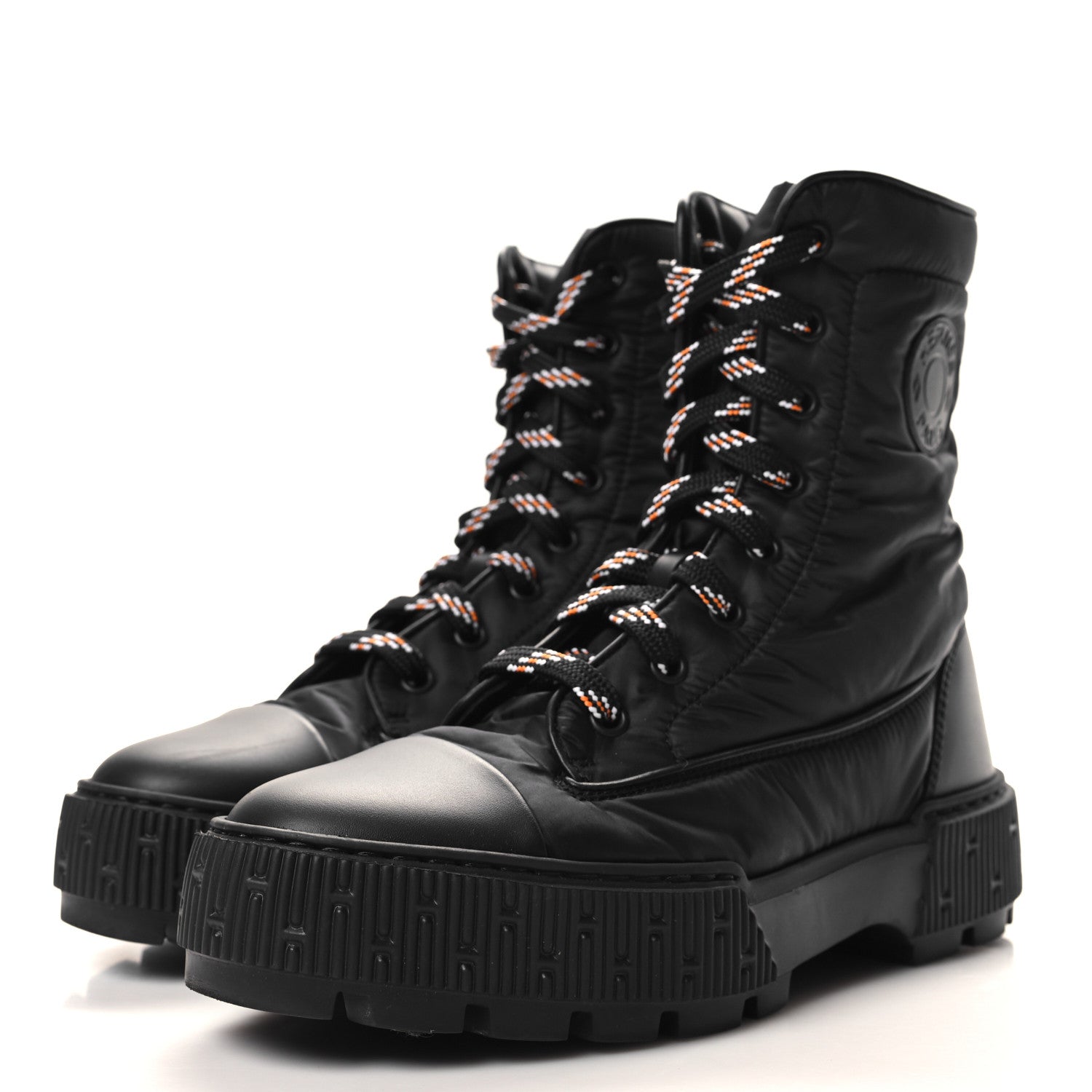 Hermes Calfskin Parachute Fresh Ankle Boots 36.5 Black 3 of 8