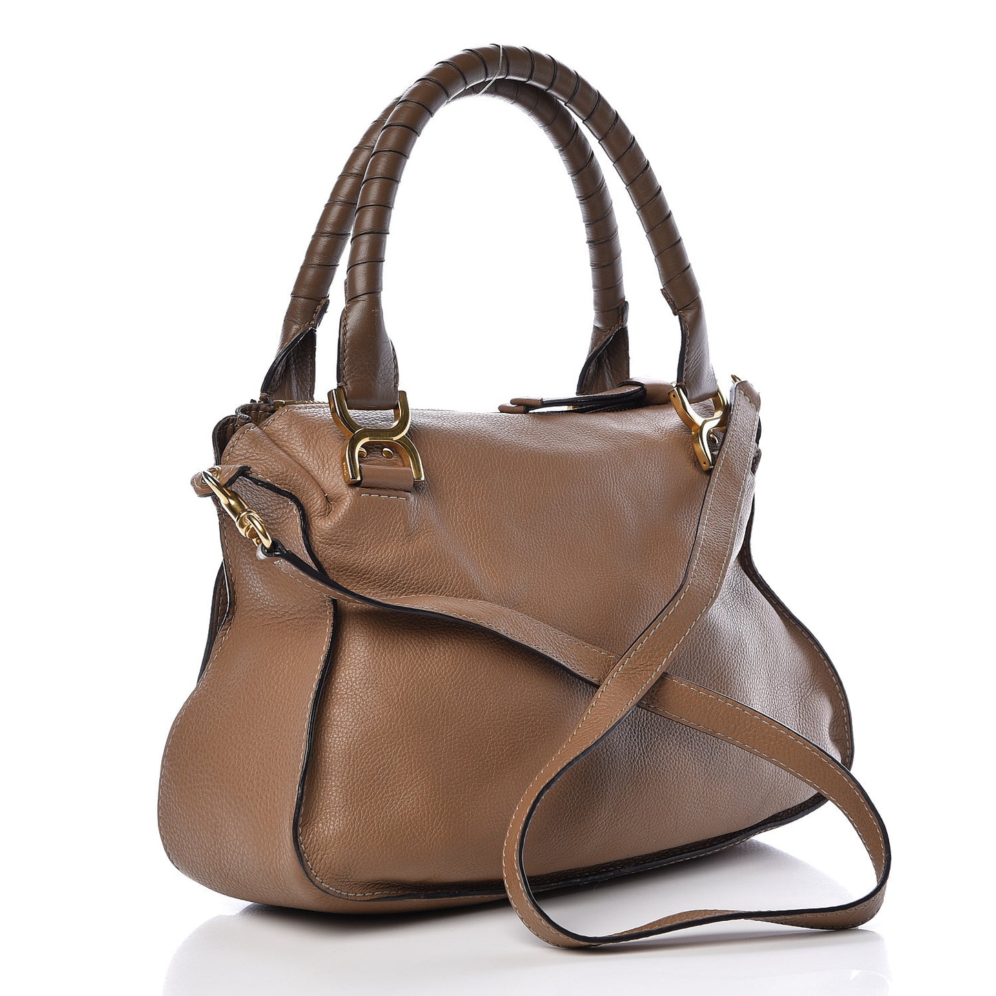 Calfskin Medium Marcie Satchel Nut