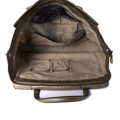 Gucci Metallic Pebbled Calfskin Medium 1973 Top Handle Satchel Golden Beige 5 of 20