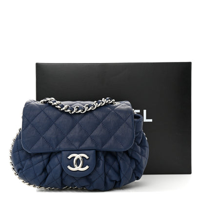Chanel Washed Lambskin Quilted Mini Chain Around Flap Blue 12 of 12
