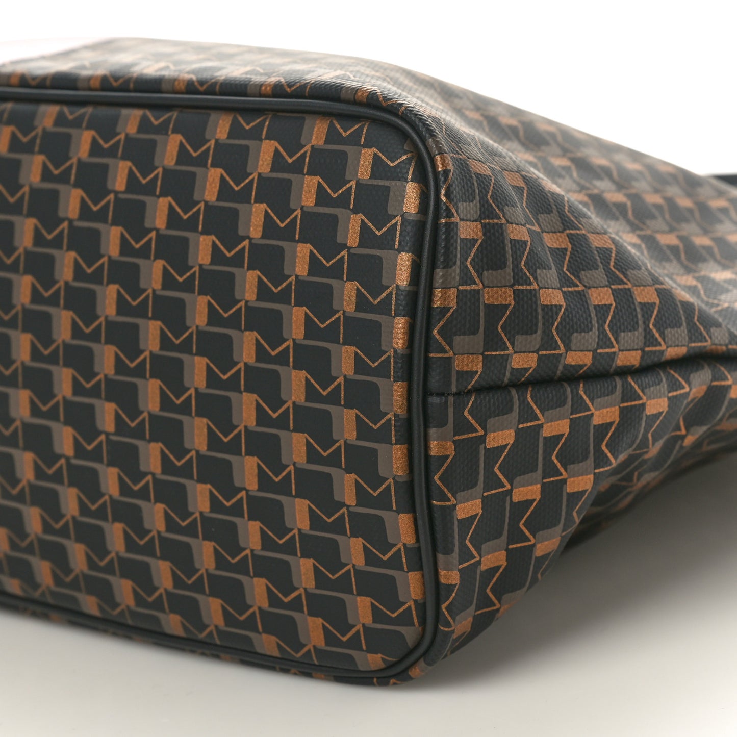 Canvas 1920 Calfskin Oh! Tote Ruban MM Carbon Bronze Ochre Bordeaux