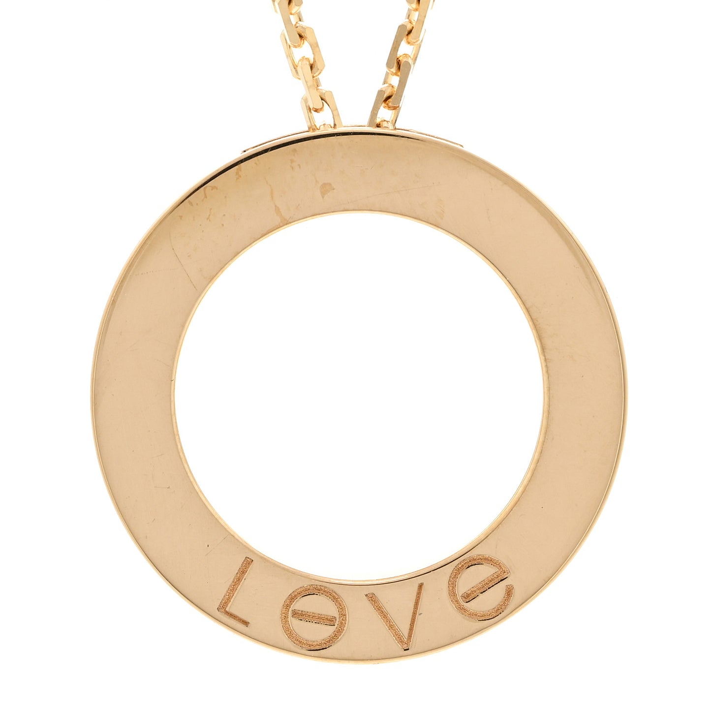18K Yellow Gold LOVE Pendant Necklace
