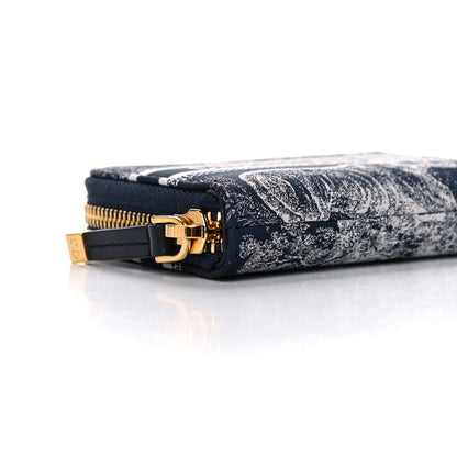 Christian Dior Technical Fabric Embroidered Toile De Jouy DiorTravel Detachable Card Holder Blue 8 of 12