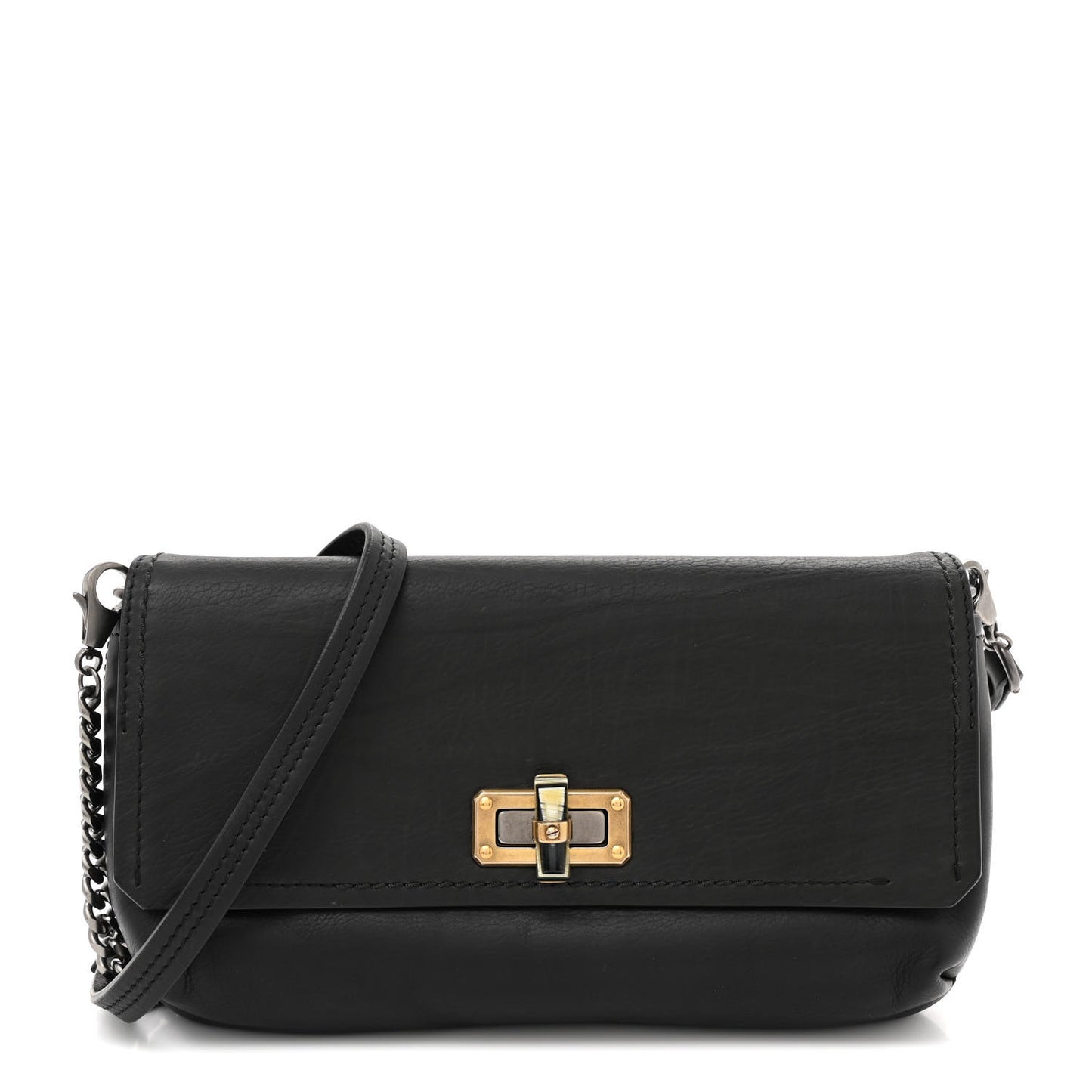 Calfskin Large Happy Cross Body Black