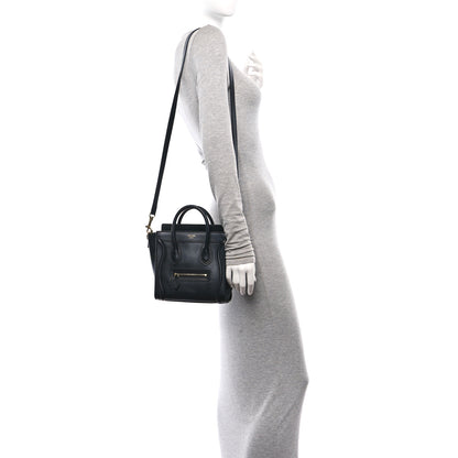 Celine Smooth Calfskin Nano Luggage Black 2 of 11