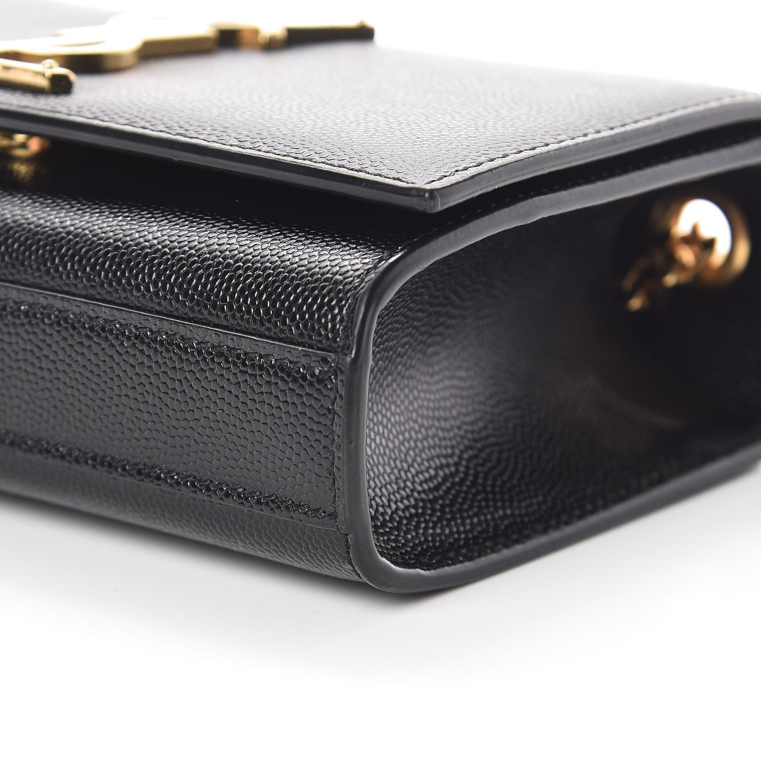 Saint Laurent Grain De Poudre Small Monogram Kate Satchel Black 10 of 10