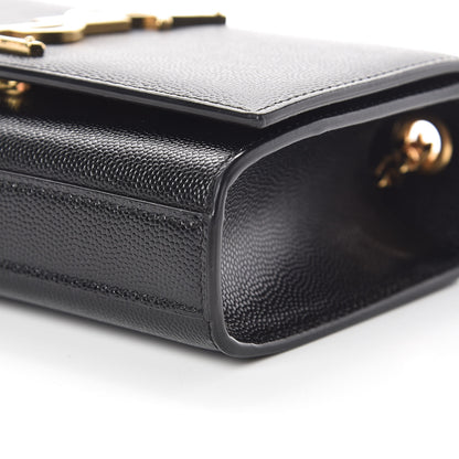 Saint Laurent Grain De Poudre Small Monogram Kate Satchel Black 10 of 10