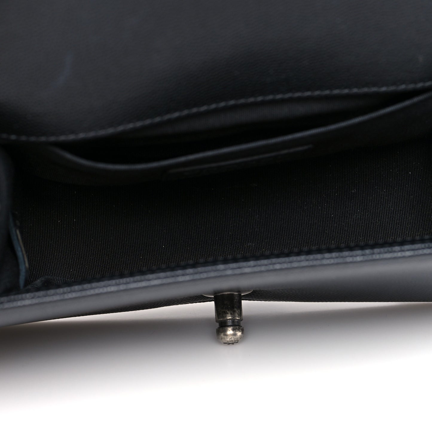 Caviar Quilted Small Boy Flap Black