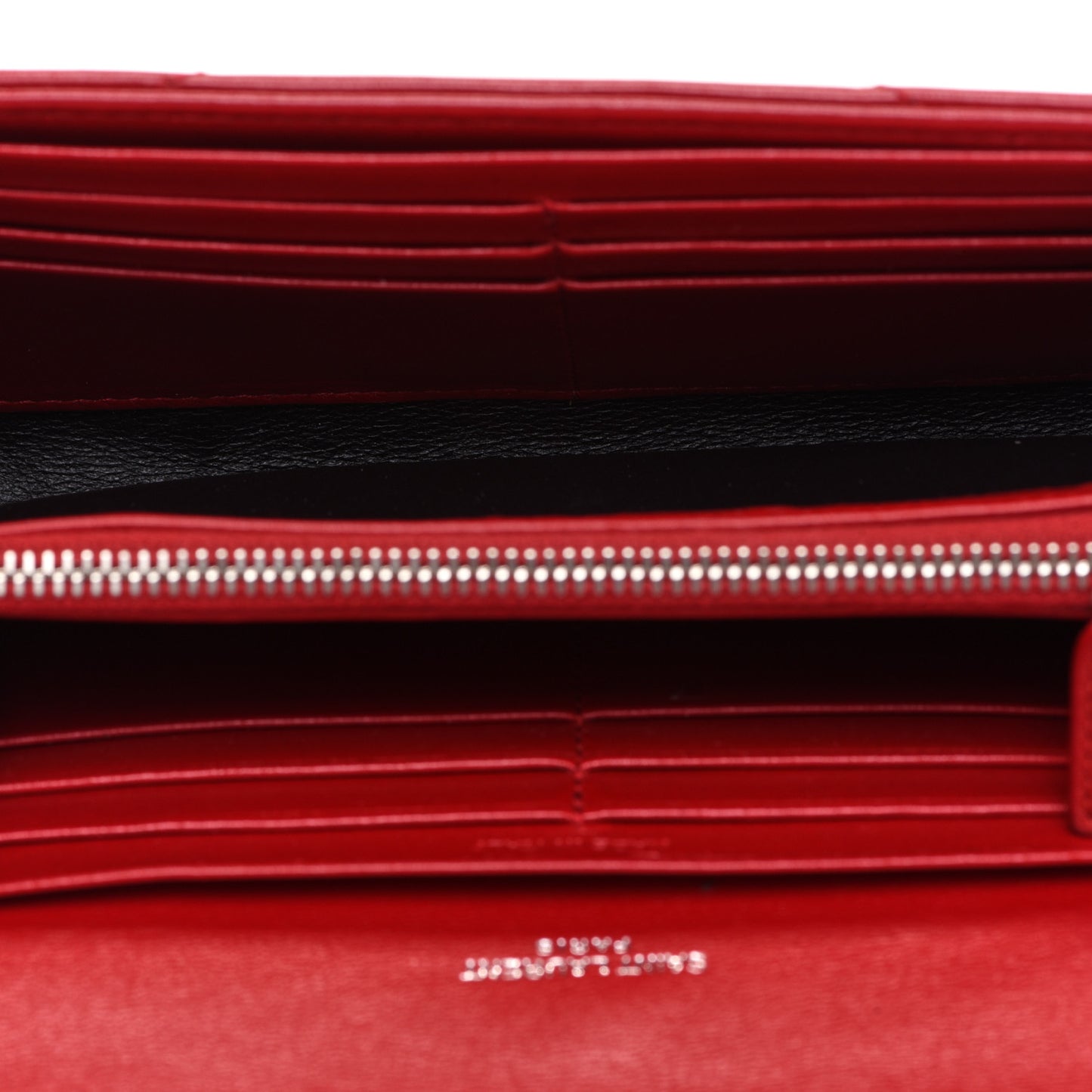 Lambskin Y Quilt Monogram Large Loulou Flap Wallet Rouge Eros