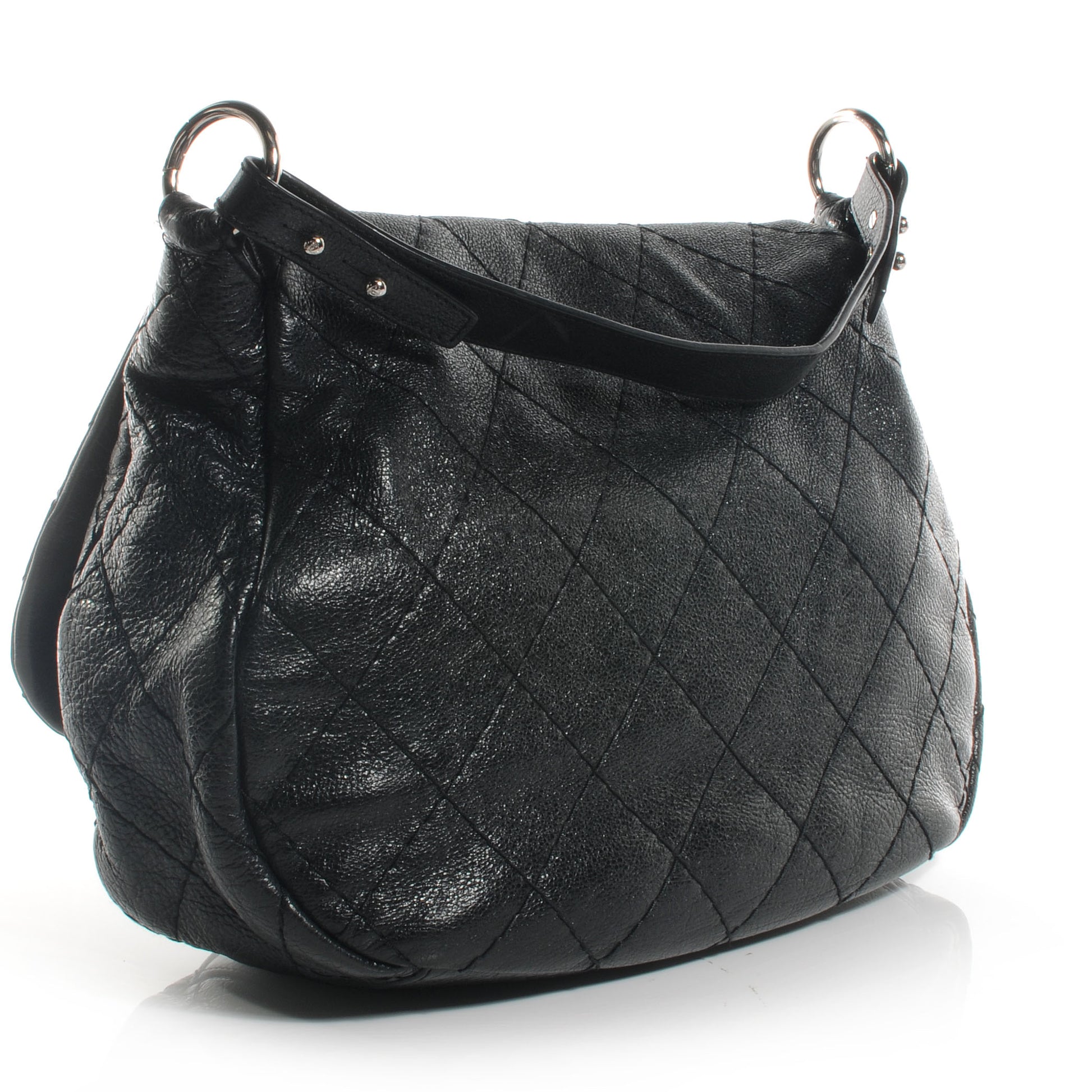 Chanel Glazed Calfskin On The Road XL Flap Black 3 of 8