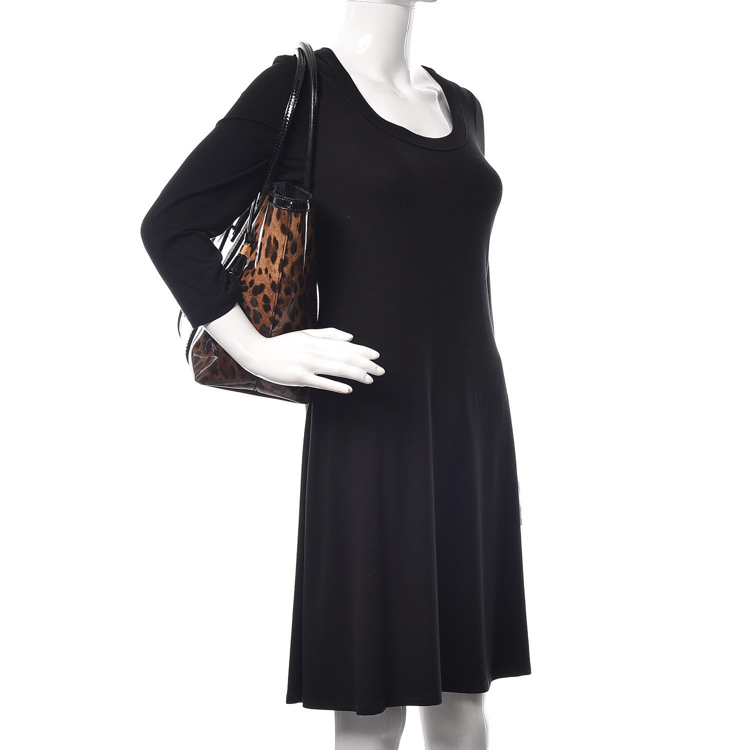 Dolce & Gabbana Patent Leopard Print Shopping Tote 2 of 10