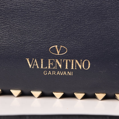Valentino Garavani Vitello Medium Rockstud Tote Marine 7 of 12