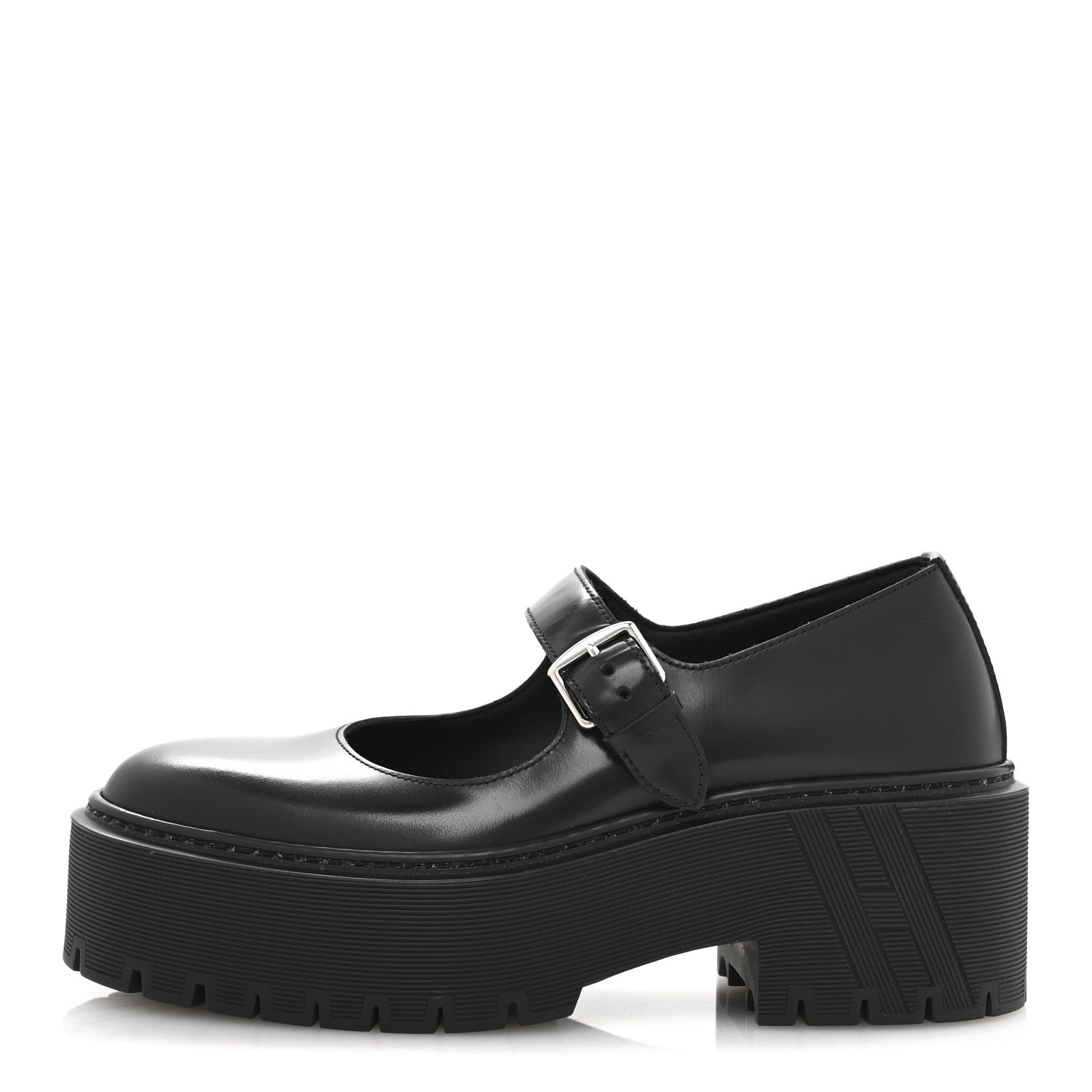 Hermes Glazed Calfskin Hoxton Oxford 35 Black 1 of 9