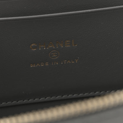 Chanel Lambskin Quilted Small Top Handle Vanity Case With Chain Dark Grey 6 of 11