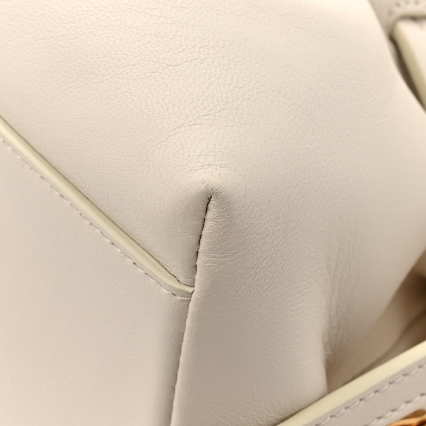 Calfskin Zip Tie Clutch White