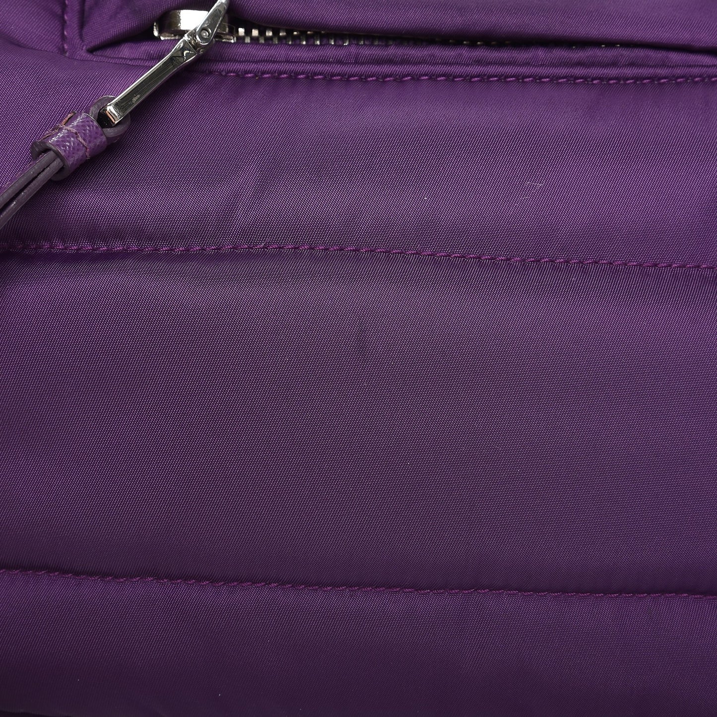 Tessuto Nylon Bomber Tote Purple