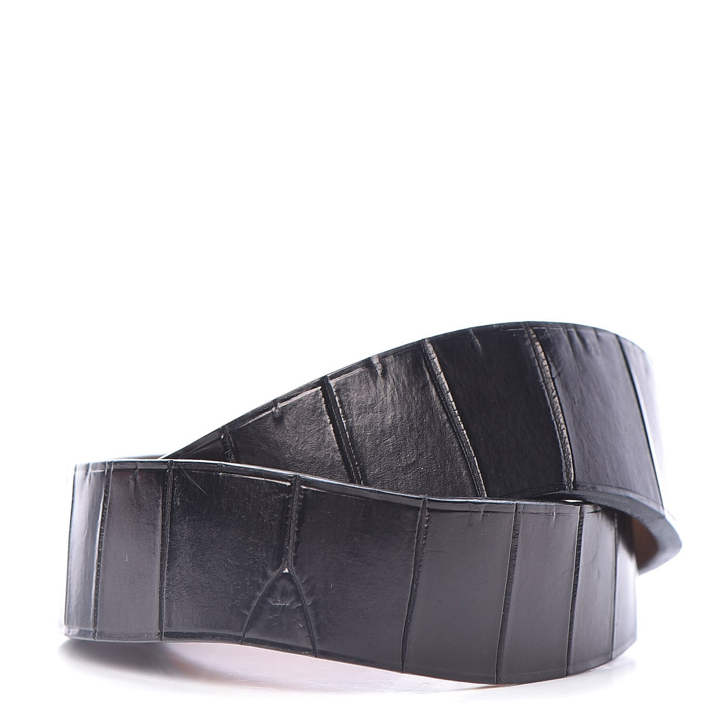 Matte Alligator Double Tour Bracelet S Black
