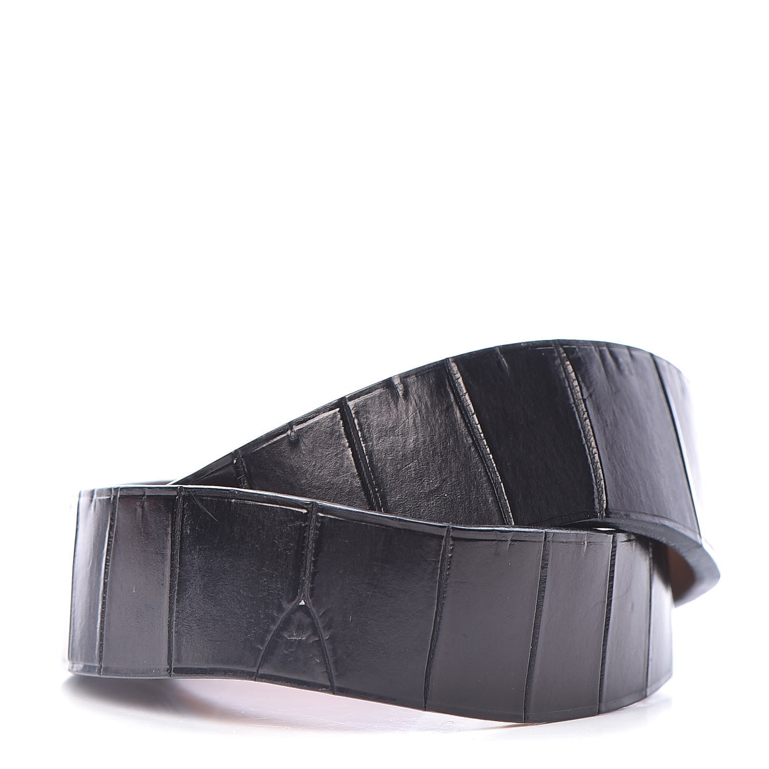 Hermes Matte Alligator Double Tour Bracelet S Black 1 of 5