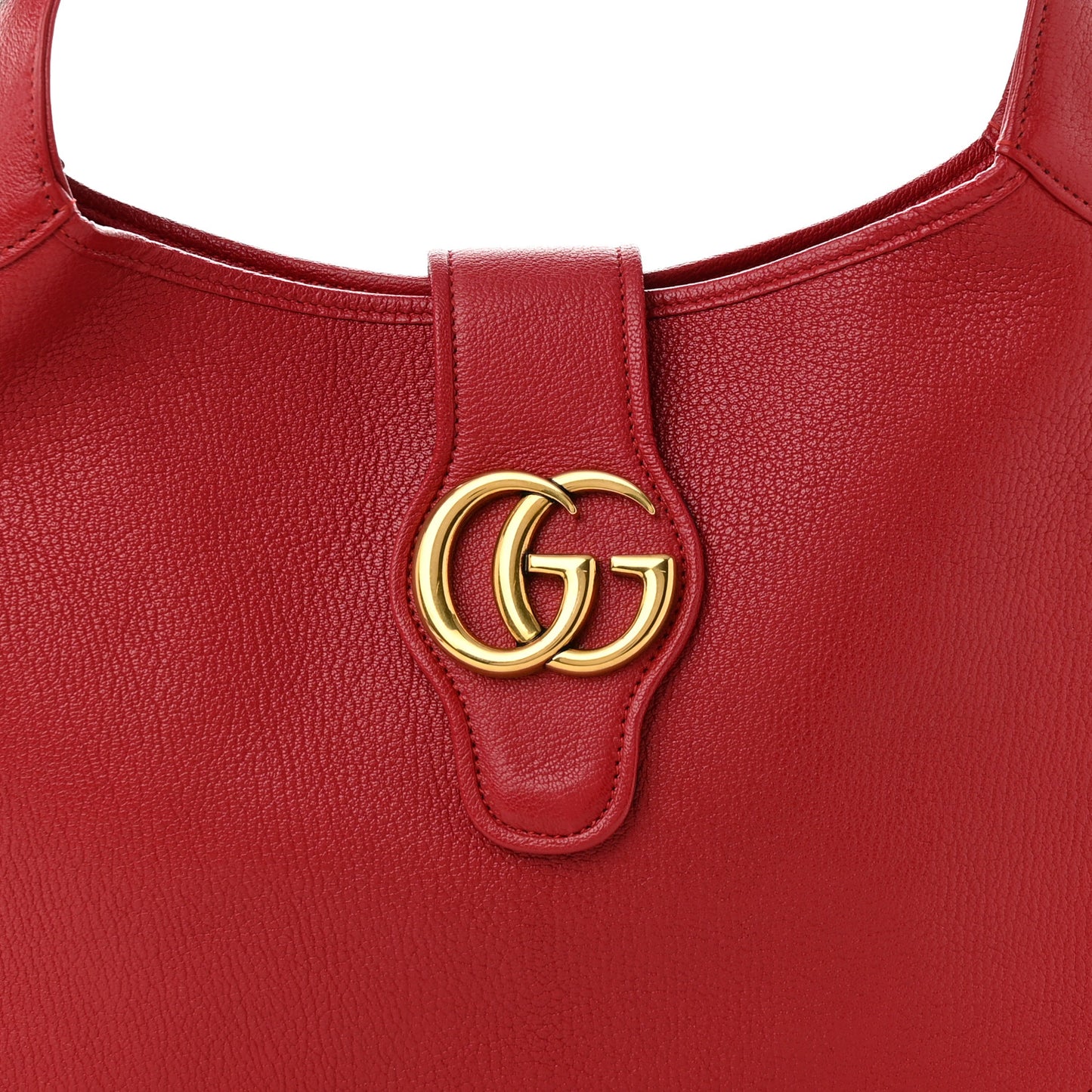 Goatskin Medium Aphrodite Shoulder Bag Hibiscus Red