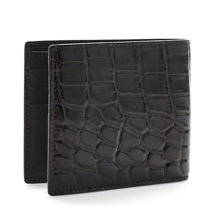 Gucci Crocodile Bi-Fold Wallet Brown 3 of 7