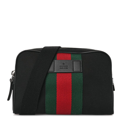 Gucci Canvas Web Slim Belt Bag Black 1 of 10