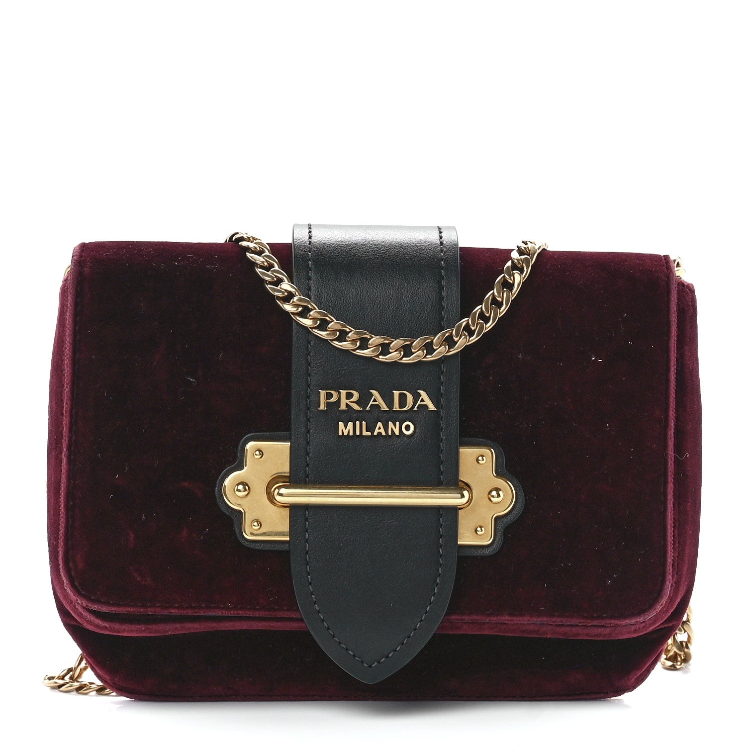 Prada Velvet City Calfskin Cahier Belt Bag Ribes Black 1 of 11