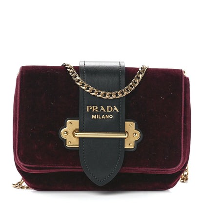 Prada Velvet City Calfskin Cahier Belt Bag Ribes Black 1 of 11