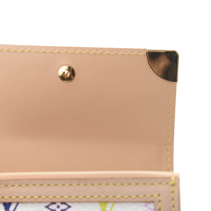 Louis Vuitton Monogram Multicolor Porte-Monnaie Plat Coin Purse White 6 of 8