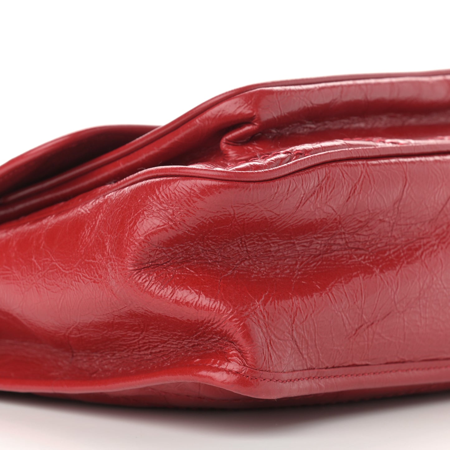 Crinkled Calfskin Matelasse Monogram Large Niki Chain Satchel Rouge Eros
