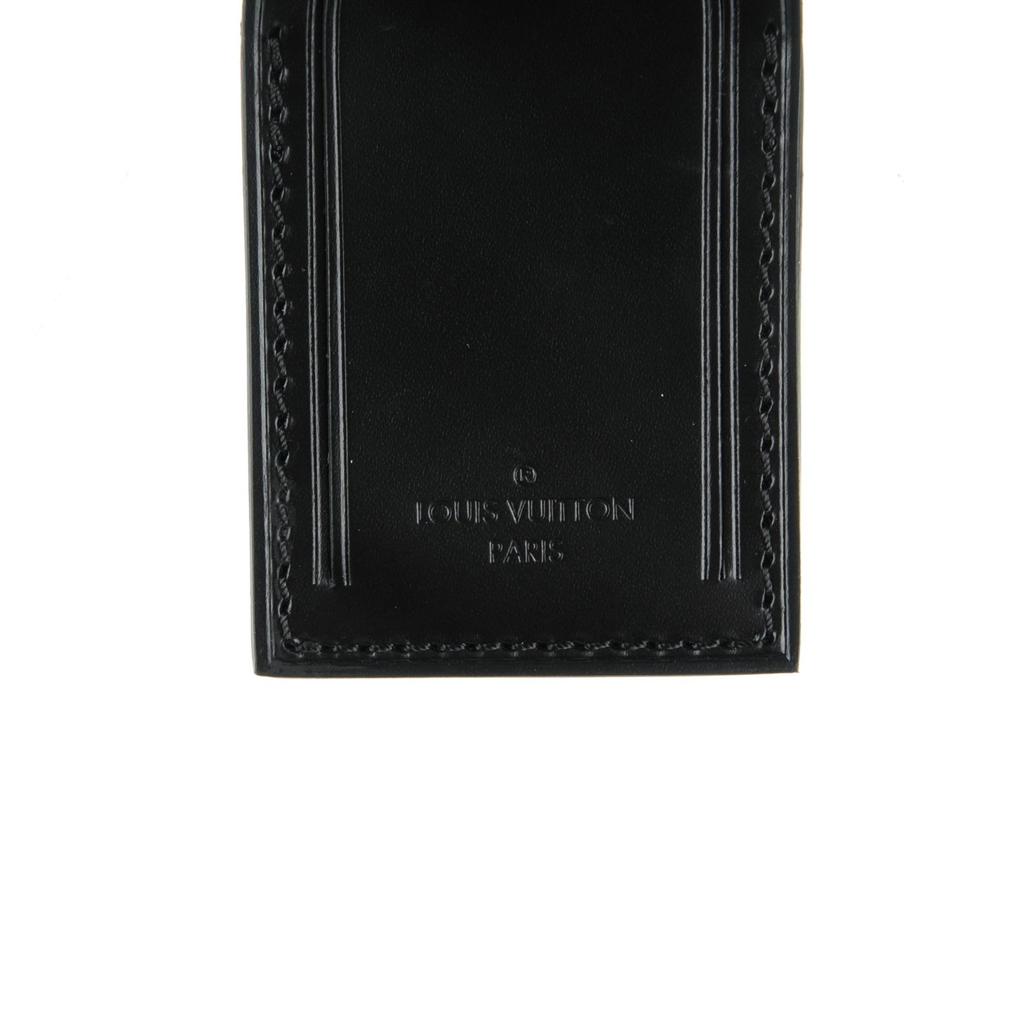 Calfskin Luggage Tag Black