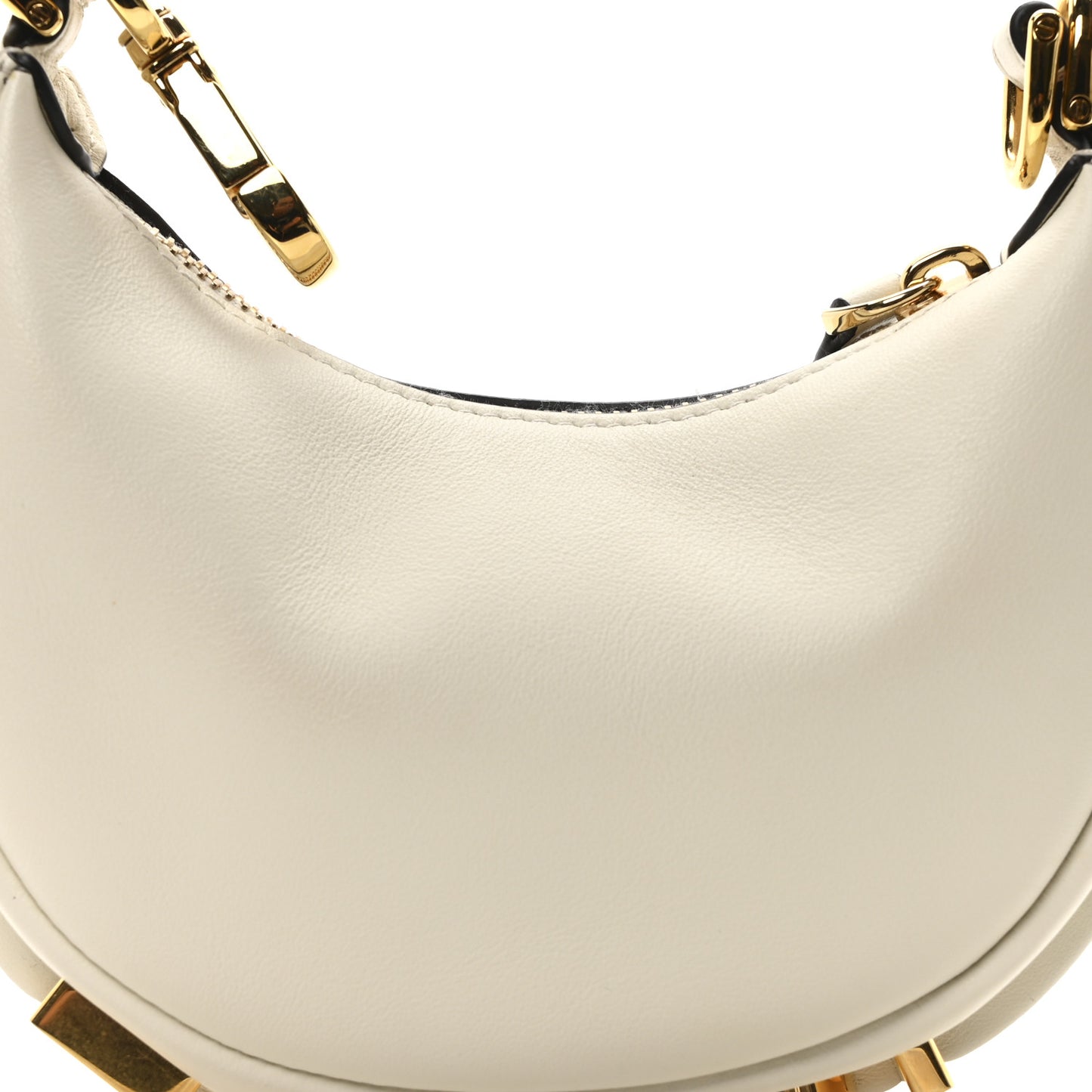 Vitello Grace Matte Nano Fendigraphy Hobo Charm White Ice