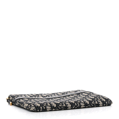Christian Dior Oblique Pouch Clutch Blue 5 of 10