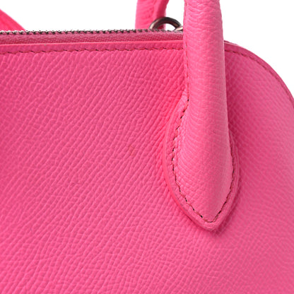 Balenciaga Signature Grained Calfskin Logo XXS Ville Top Handle Bag Acid Pink Black 14 of 16