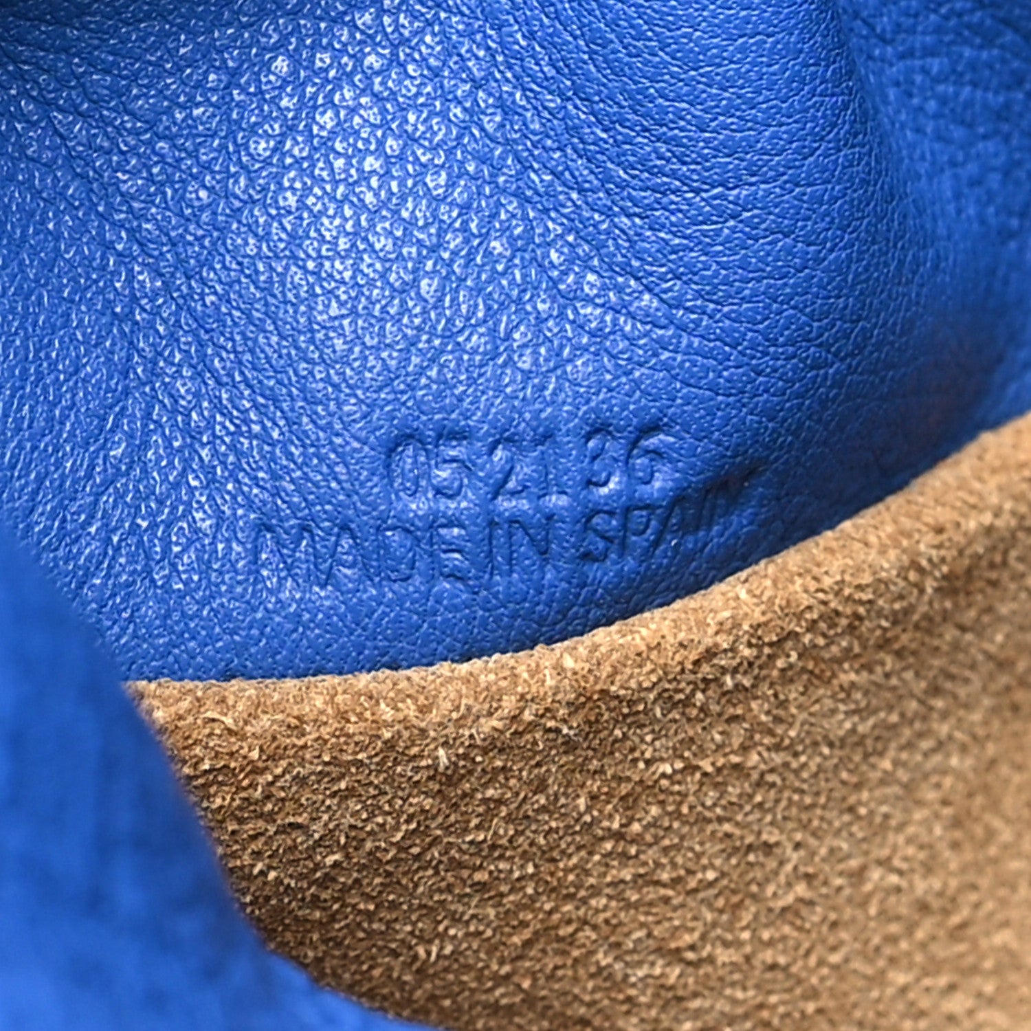 Loewe Nappa Shearling Flamenco Knot Clutch Blue 7 of 10