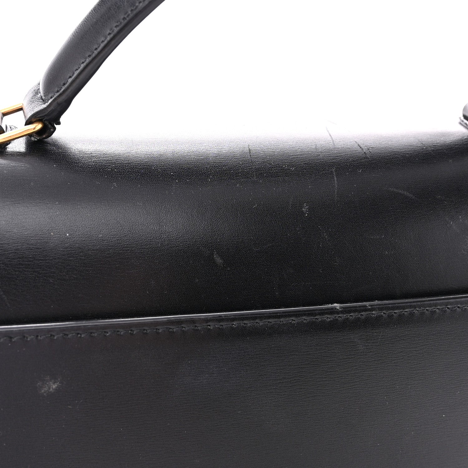 Saint Laurent Smooth Calfskin Medium Classic Monogram Cassandra Top Handle Black Rouge Legion 18 of 19